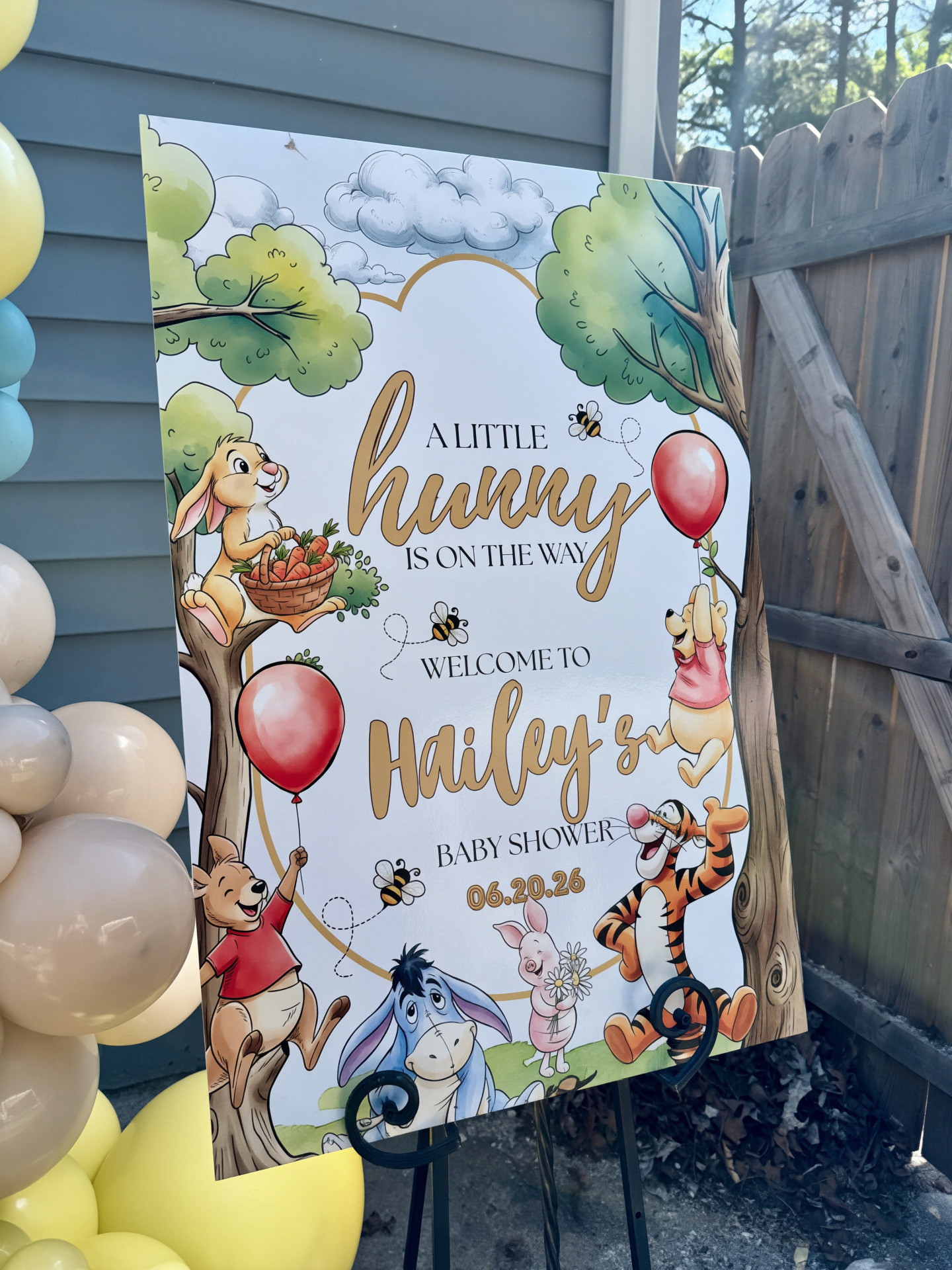 Customized 20x30 Welcome Sign & Hanging Frame or Easel example 3