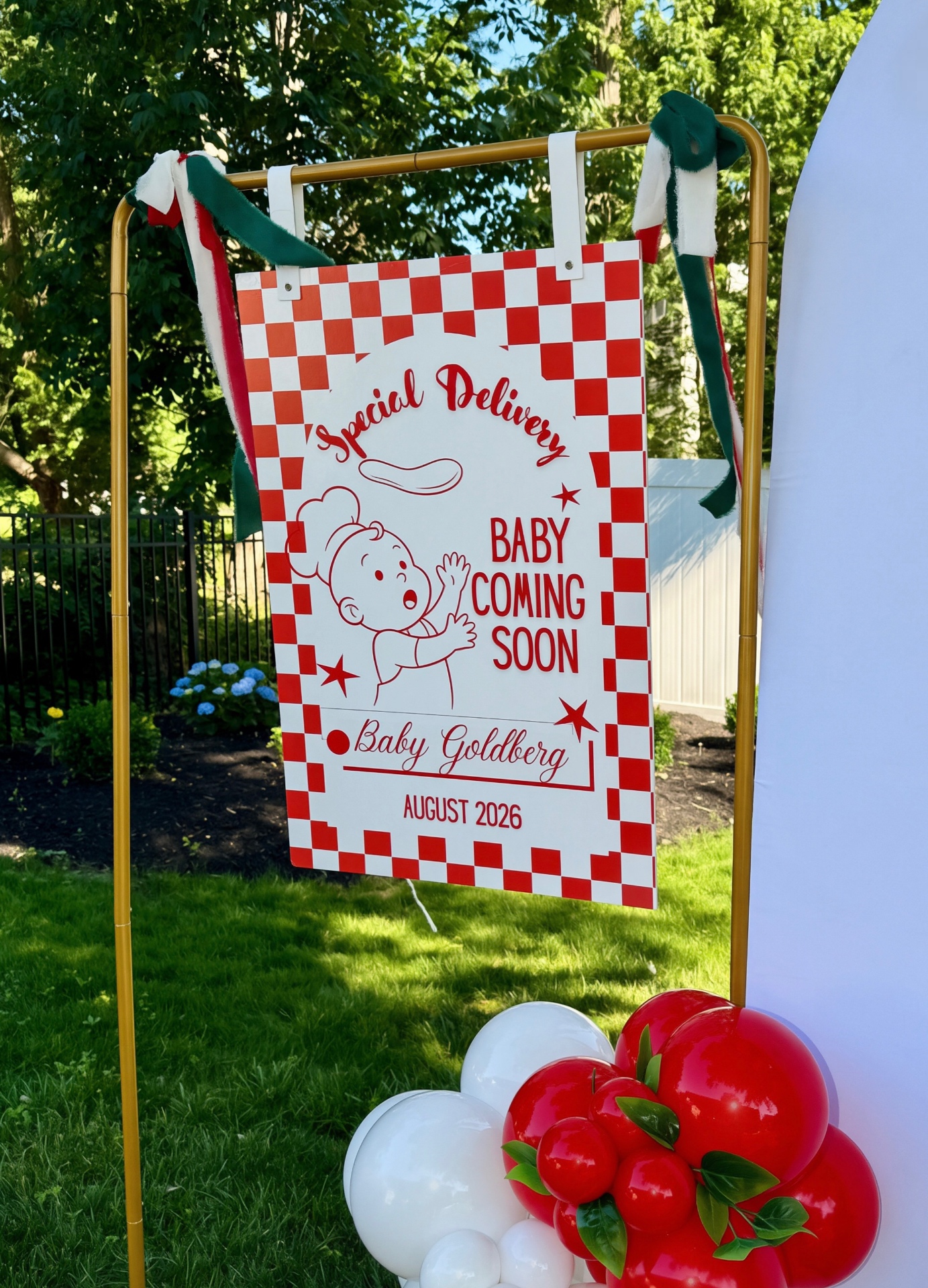 Customized 20x30 Welcome Sign & Hanging Frame or Easel example 2