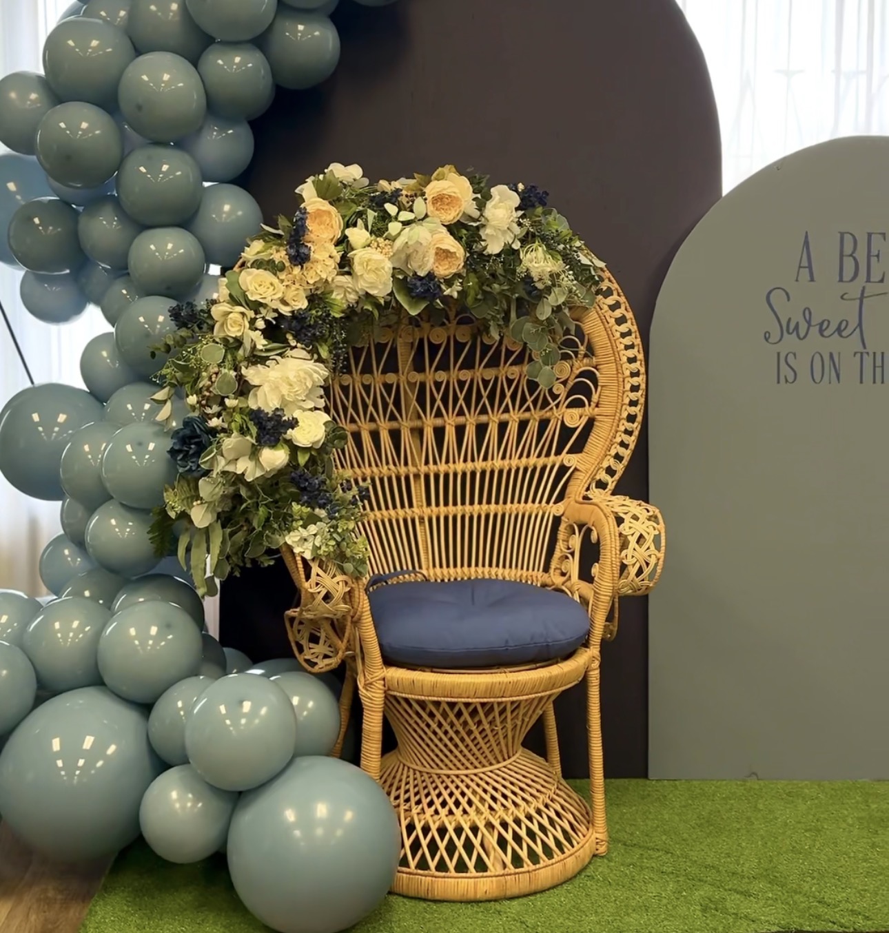 Peacock Chair with florals